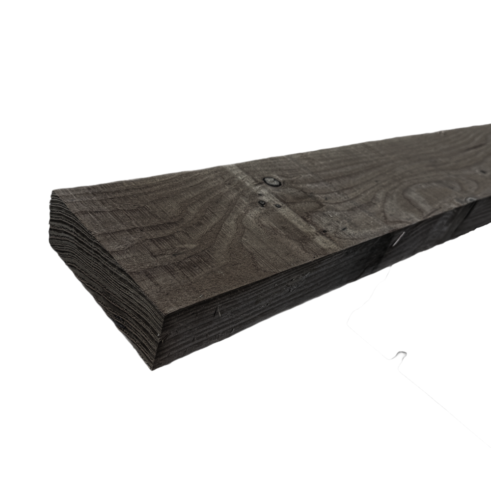 Balk Fijnbezaagd zwart  63 x 175 mm Zwart 4,00 mtr Lariks / Douglas