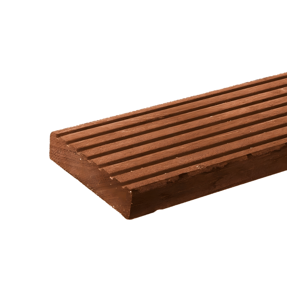 Plank 28 x 185 mm, Hardhout, per m1 Hardhout Okan