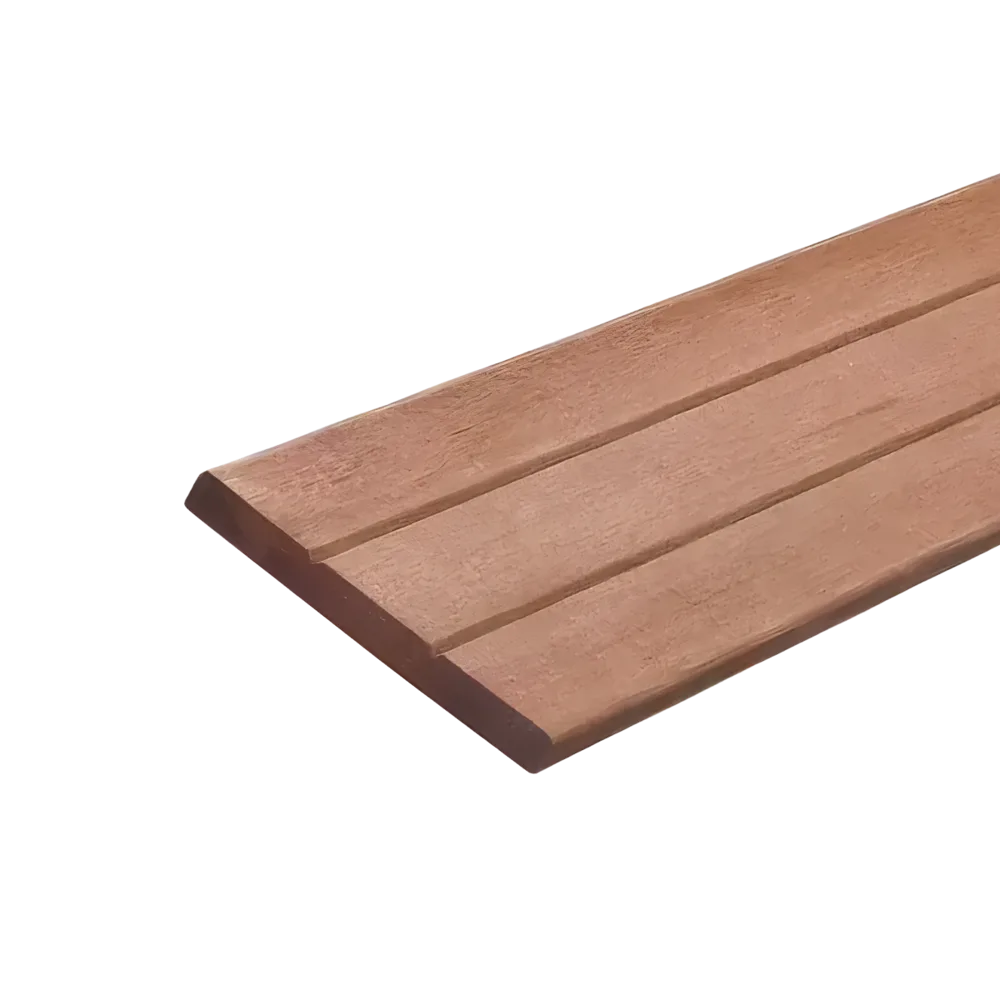 Schuttingplank 15 x 145 mm 2,15 mtr Dubbele V-Groef & Effen Zijde Hardhout Keruing