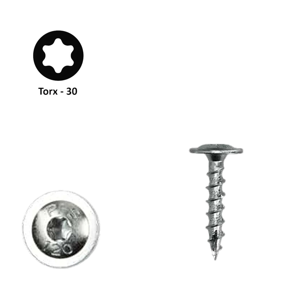 Flenskop schroef 6,00 x 30 Torx (T30) | PFS+ verzinkt | 100 stuks