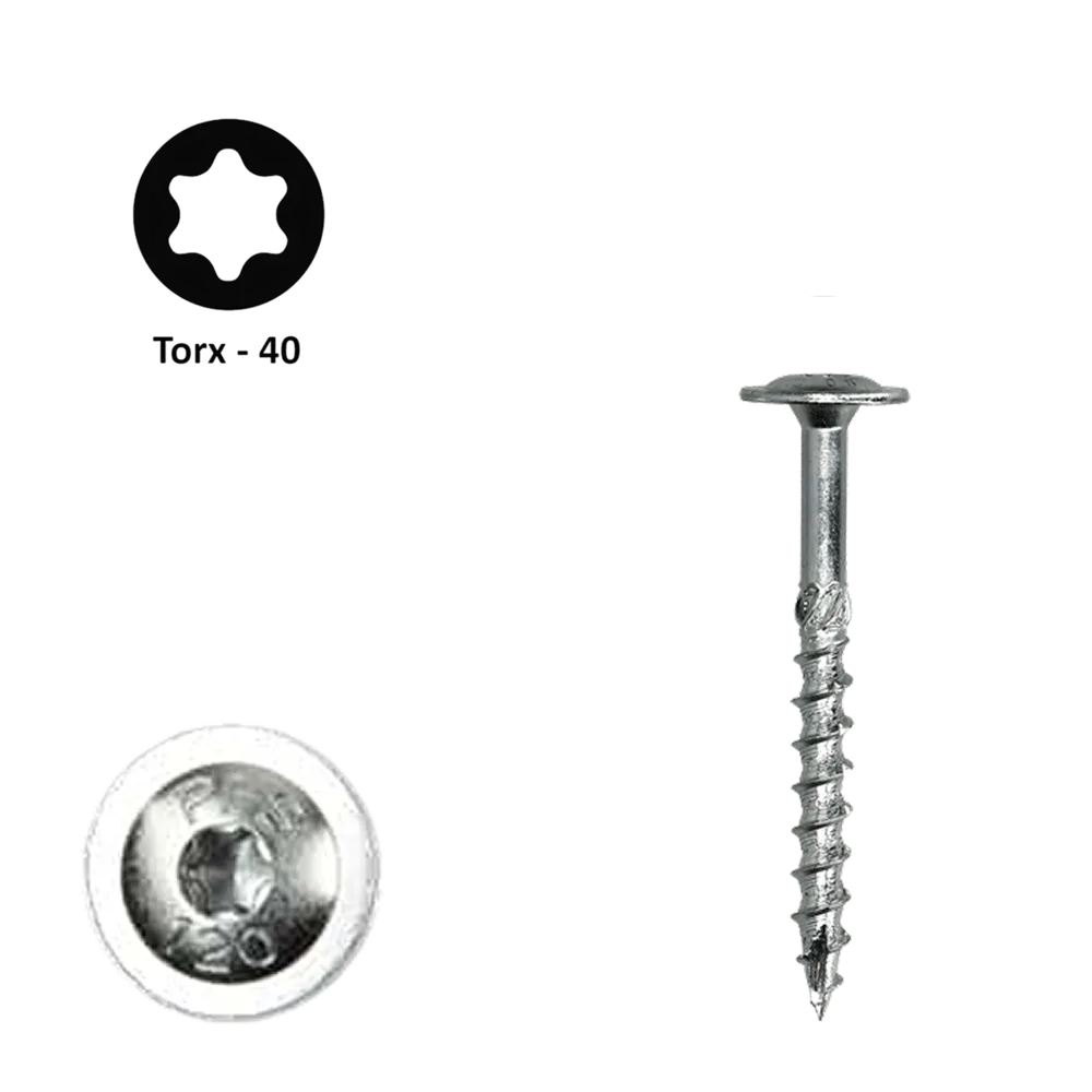 Flenskop schroef 8,00 x 50 Torx (T40) | PFS+ verzinkt | 50 stuks