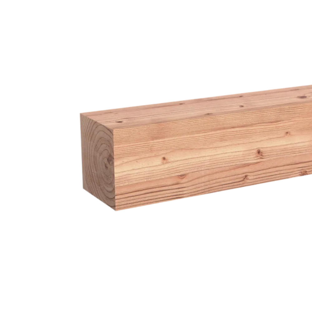 Paal Geschaafd 120 x 120 mm 4,00 mtr Lariks / Douglas