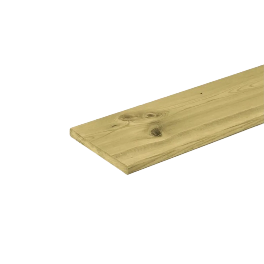 Schuttingplank Geschaafd  15 x 140 mm 3,00 mtr Geïmpregneerd