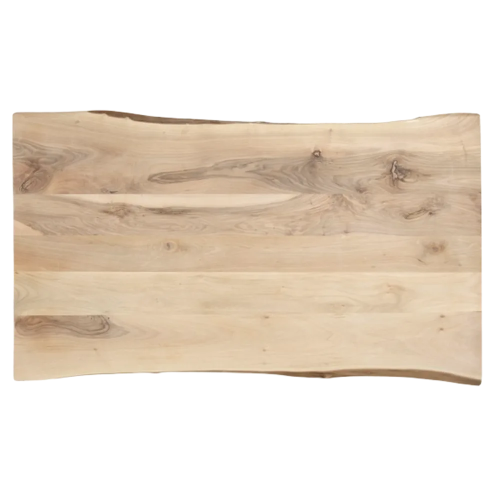 Tafelblad Europees walnoot 2-lange zijden boomkant 40mm 2400x1000x40 onbehandeld