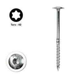 Flenskop schroef 8,00 x 200 Torx (T40) | PFS+ verzinkt | 50 stuks