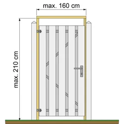 Tuindeurkozijn max 160 cm geschaafd Geïmpregneerd
