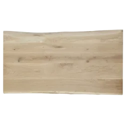 Tafelblad rustiek eiken 2-lange zijden boomkant 40mm 1200x700 onbehandeld