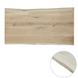 Tafelblad rustiek eiken 2-lange zijden boomkant 40mm 2000x1000 onbehandeld