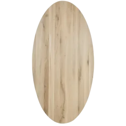 Tafelblad rustiek eiken ovaal facet rand 40mm 240x110 onbehandeld