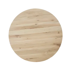 Tafelblad rustiek eiken rond rechte kant 40mm Ø1200 onbehandeld