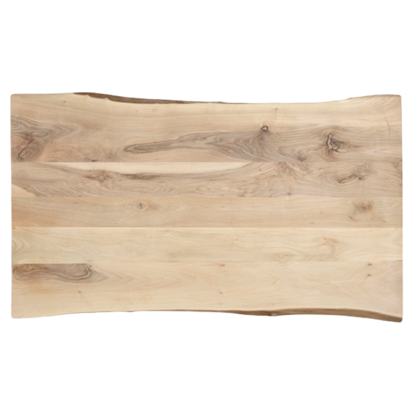 Tafelblad Europees walnoot 2-lange zijden boomkant 40mm 2600x1000x40 onbehandeld