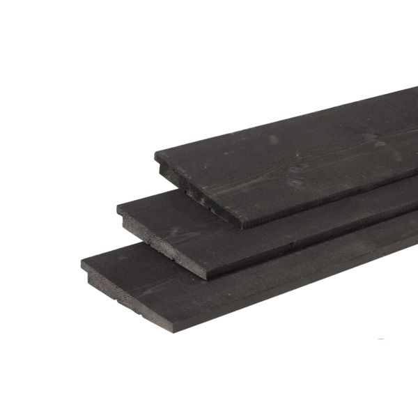 Zweeds rabat zwart 27 x 195 x 5 mtr Lariks / Douglas