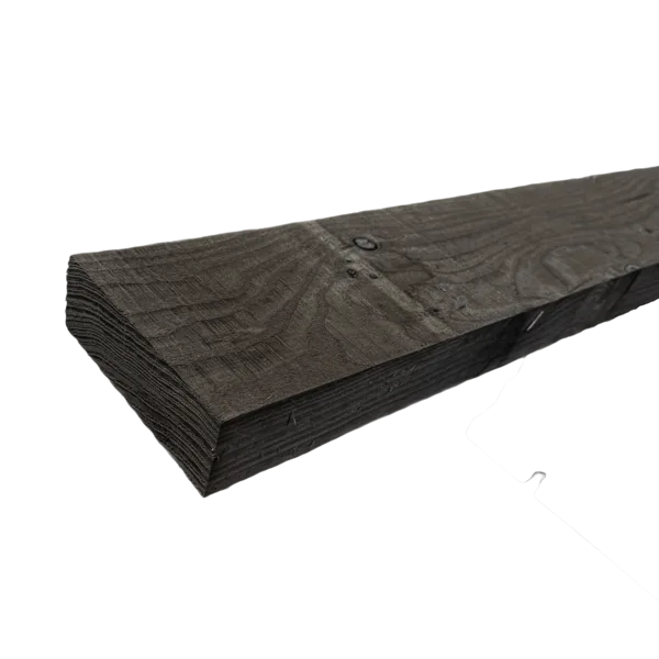 Balk Fijnbezaagd zwart  50 x 150 mm Zwart 3,50 mtr Lariks / Douglas