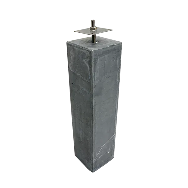 Betonpoer L 18 x 18 x 51cm, antra, M20,