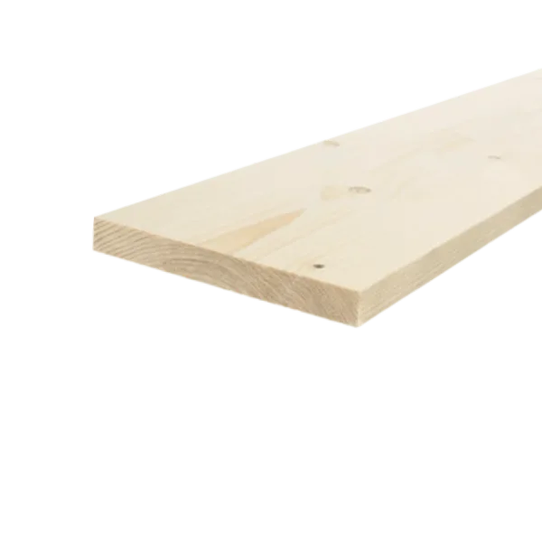 Geschaafd 18 x 195 mm 4,20 mtr blank hout
