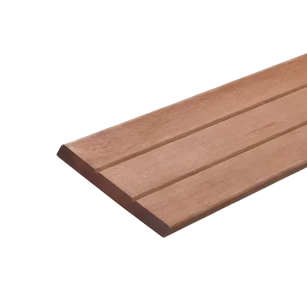 Schuttingplank 15 x 145 mm 3,65 mtr Dubbele V-Groef & Effen Zijde Hardhout Keruing