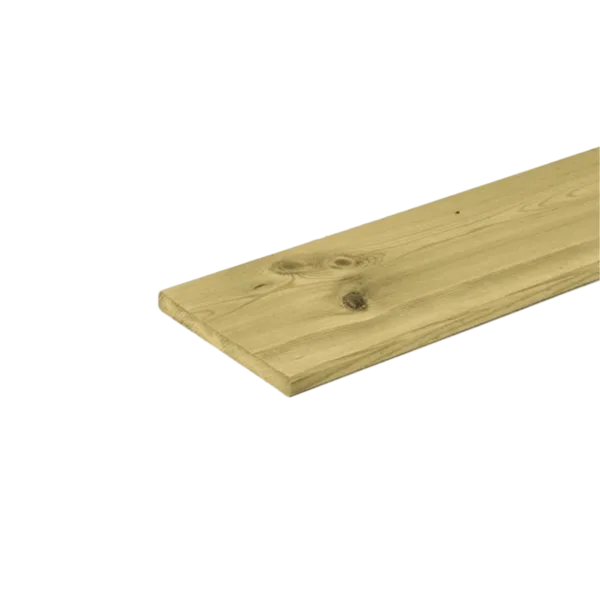 Schuttingplank Geschaafd  15 x 140 mm 3,00 mtr Geïmpregneerd