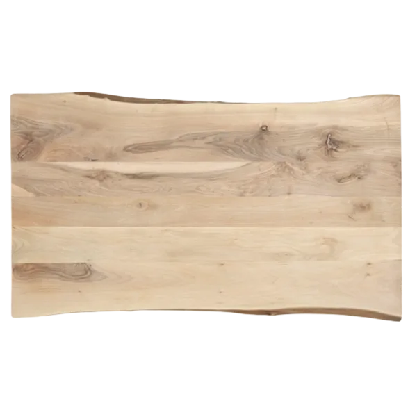 Tafelblad Europees walnoot 2-lange zijden boomkant 40mm 2400x1000x40 onbehandeld