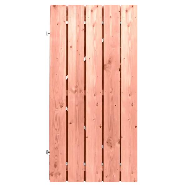 Tuindeur Stalen frame 100 x 195 cm, plank 16 x 140 mm Lariks / Douglas