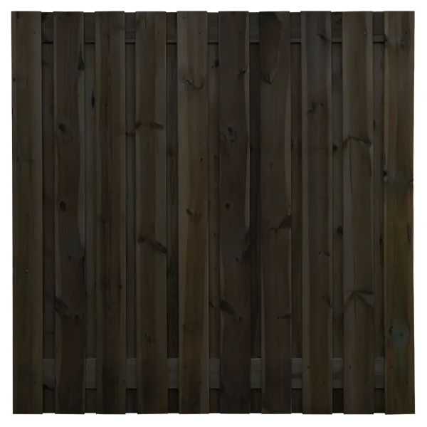 Tuinscherm 21 planks  180 x 180 cm Zwart gespoten