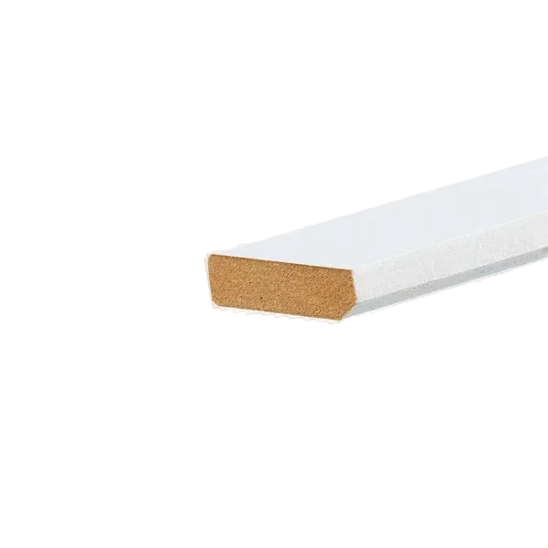 Wit Gegronde Plint 9 x 45mm 4,90m  Vuren